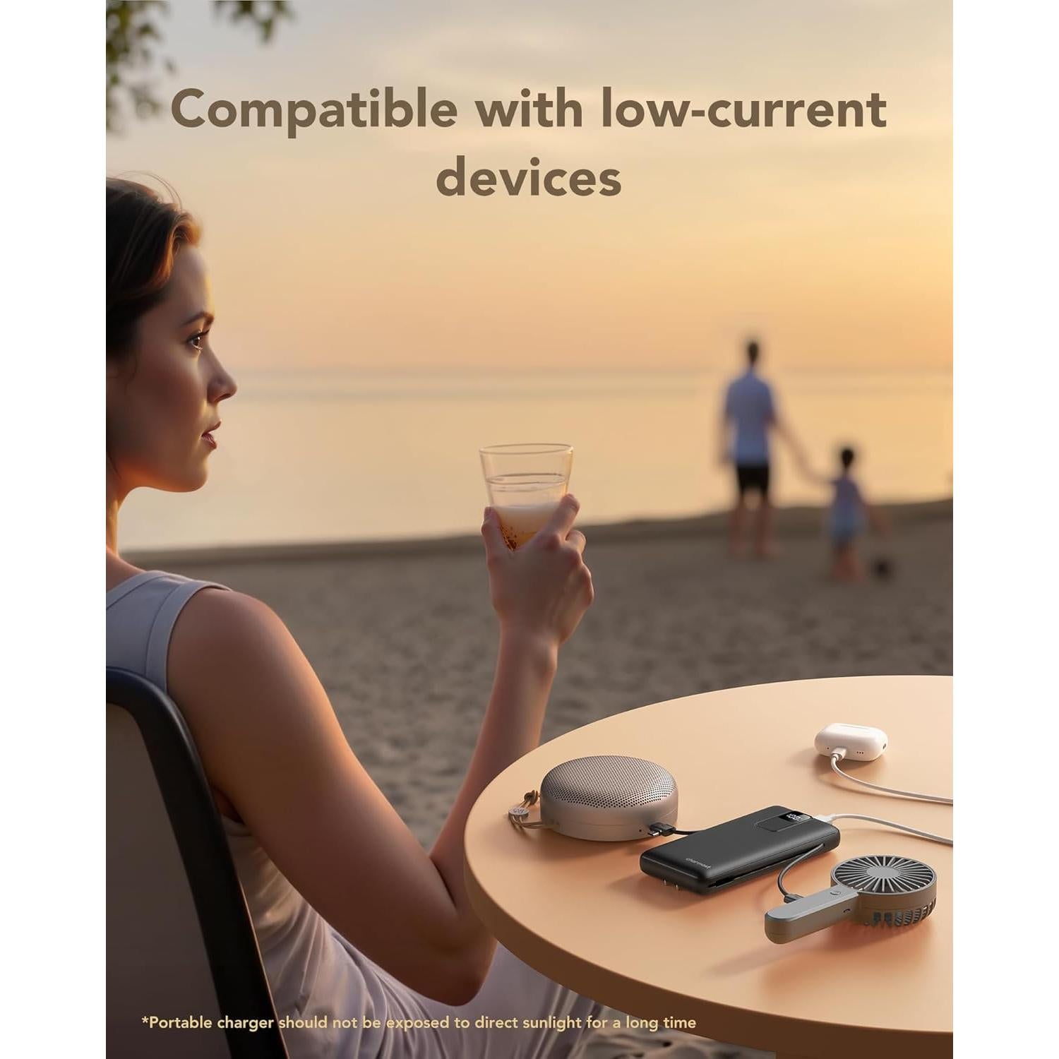 Cargador portátil Charmast 20000mAh con enchufe de pared y carga rápida