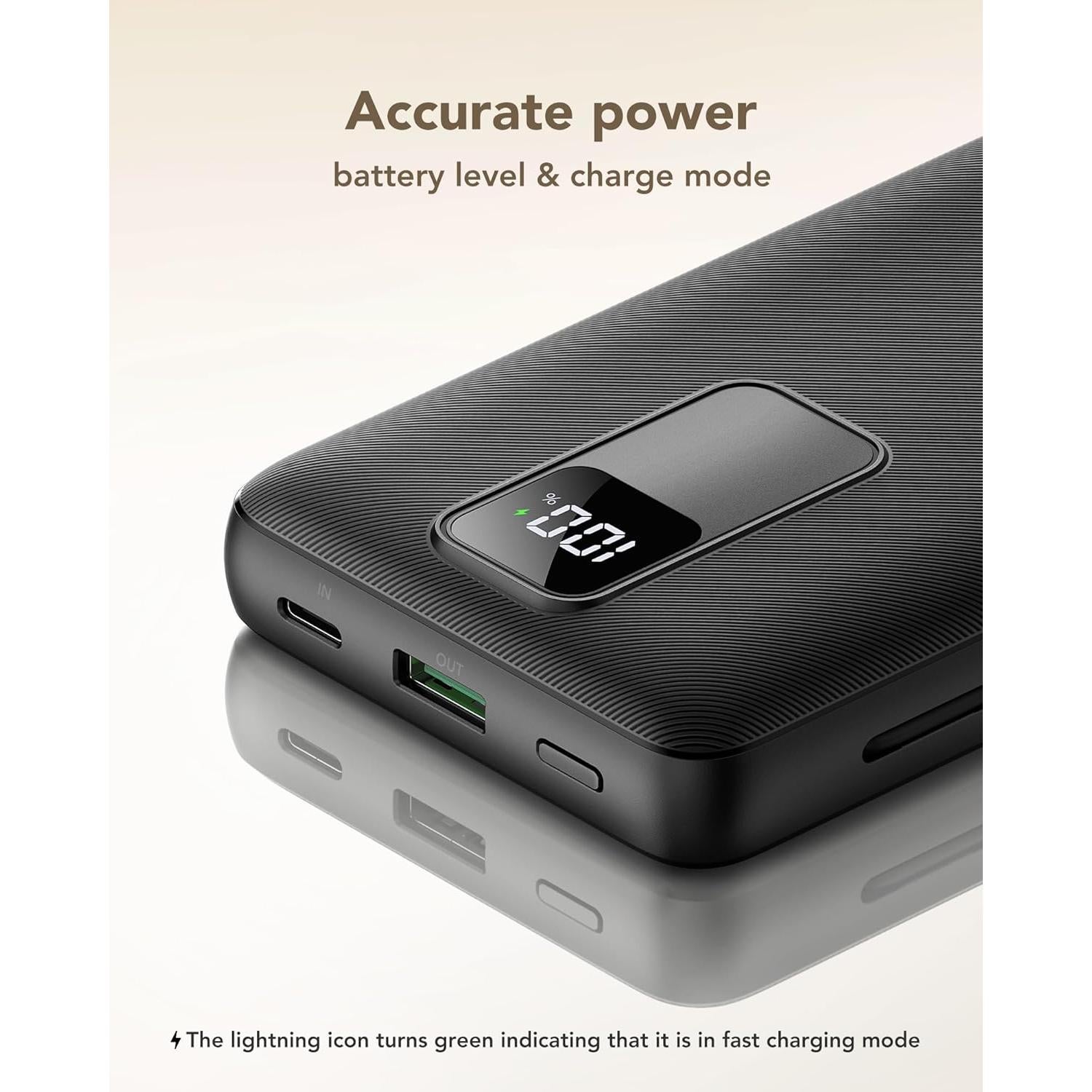 Cargador portátil Charmast 20000mAh con enchufe de pared y carga rápida