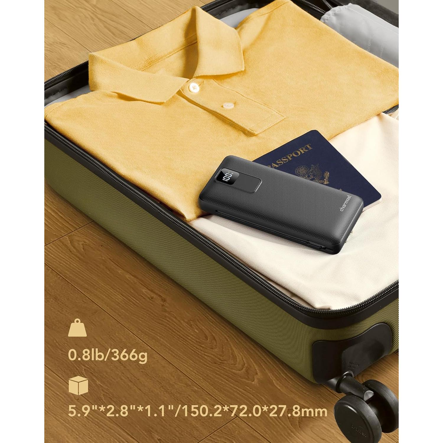 Cargador portátil Charmast 20000mAh con enchufe de pared y carga rápida