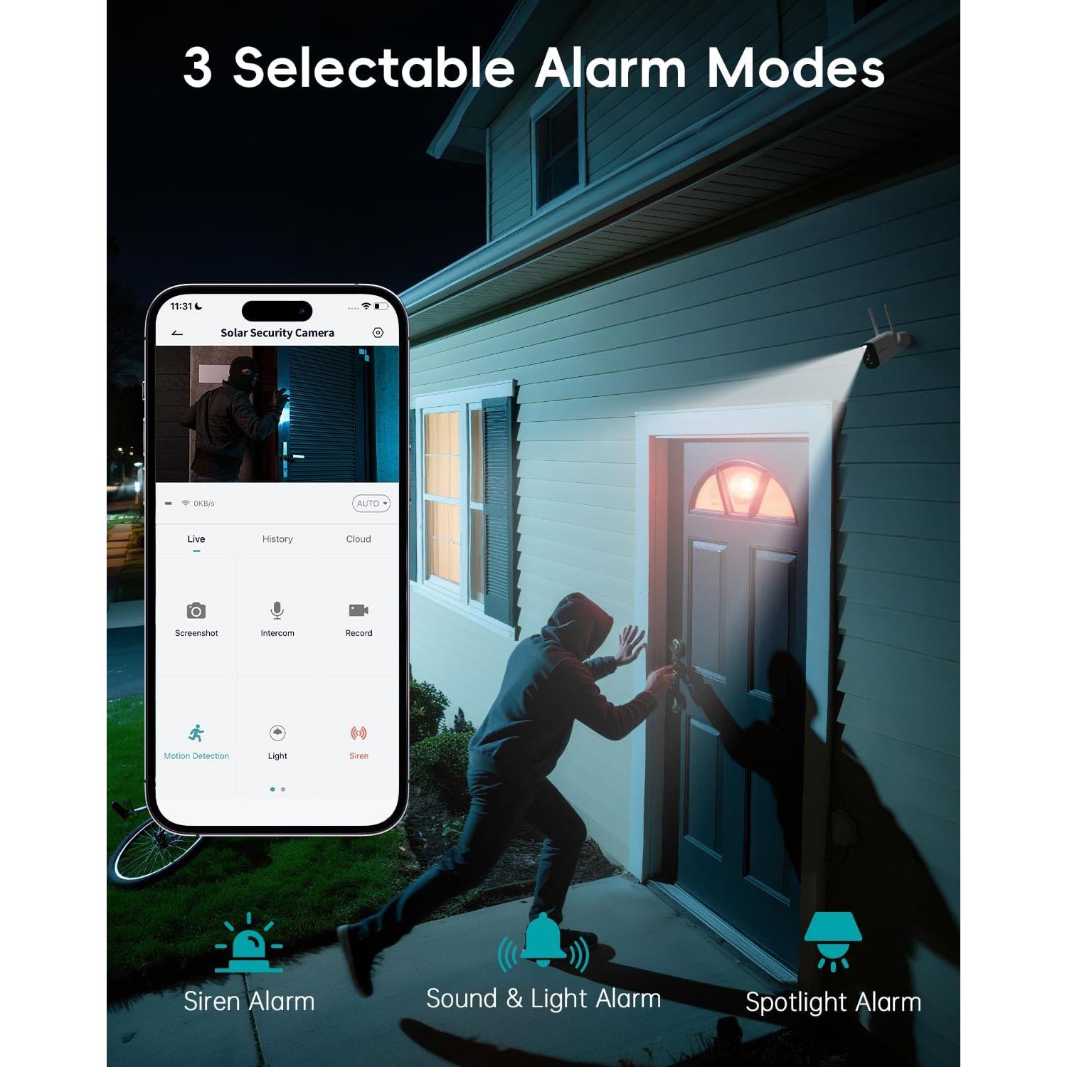 Cámaras de Seguridad Solar Inalámbricas ZUMIMALL 2K - 2 Paquetes
