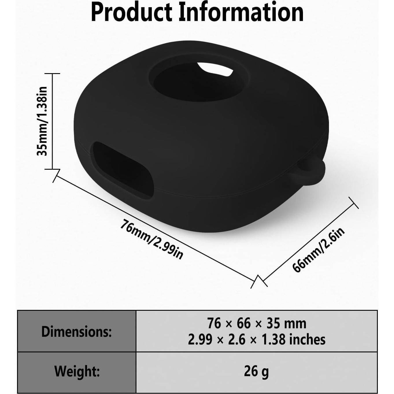 Funda de Silicona Geiomoo para Anker Soundcore Sport X20 - Negro