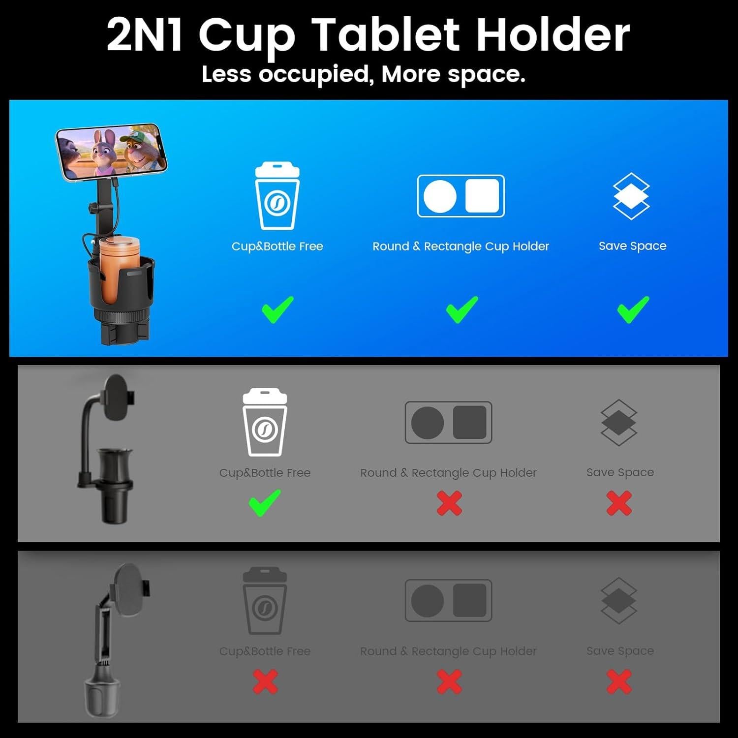 Soporte de Cargador de Coche MagSafe OHLPRO 15W Ajustable Negro