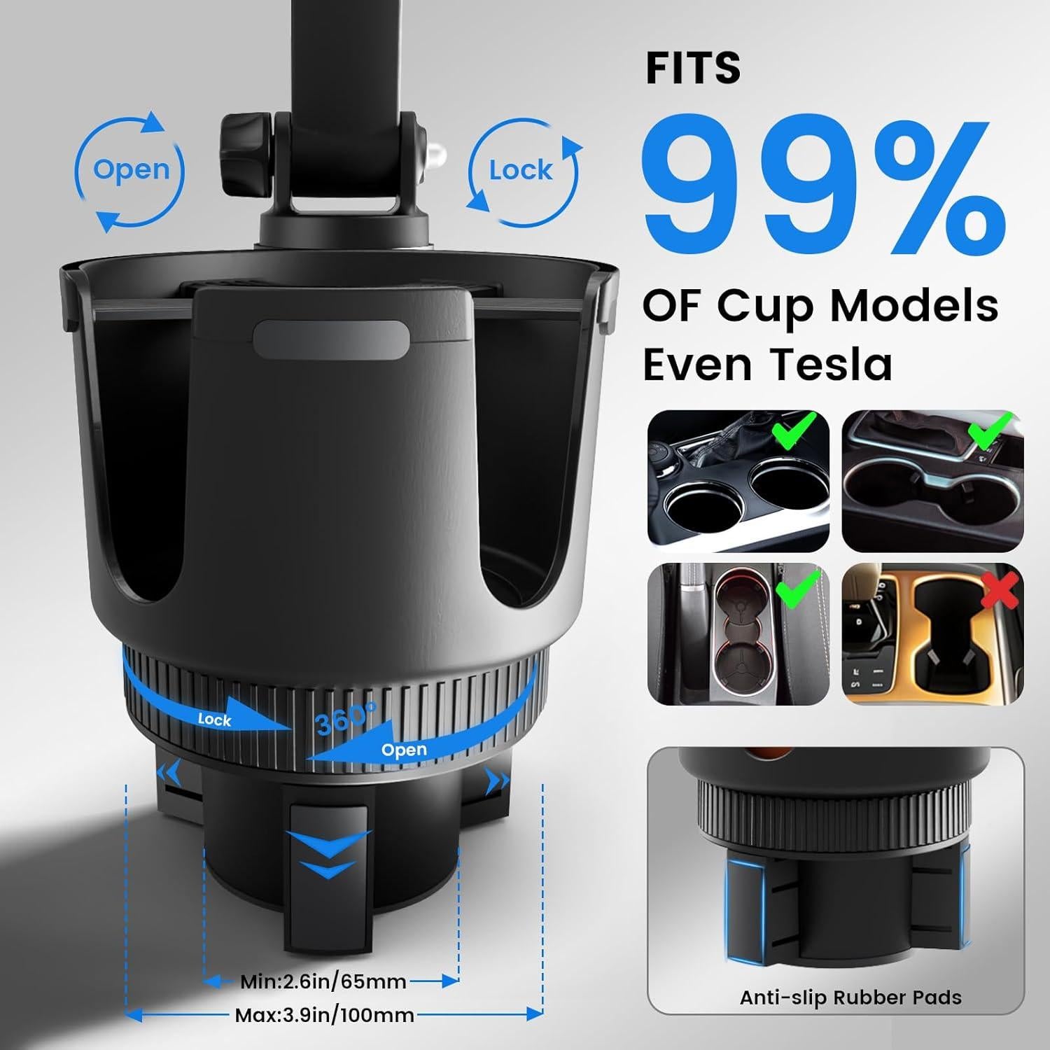 Soporte de Cargador de Coche MagSafe OHLPRO 15W Ajustable Negro