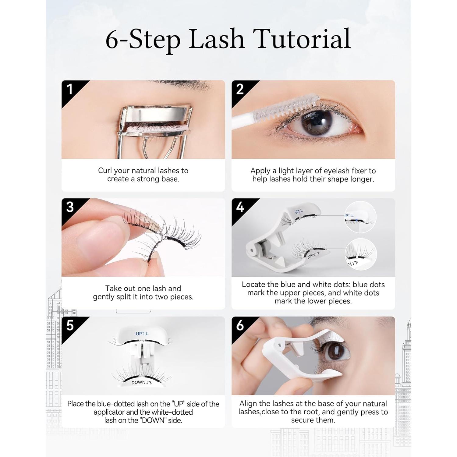 Kit de Pestañas Magnéticas WOSADO No.10 Negro Ultra Reutilizables