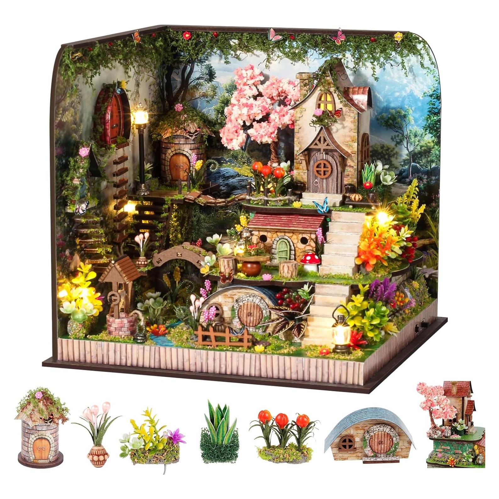 Kit Casa Miniatura DIY Taimimy Bosque 1:24 con Muebles