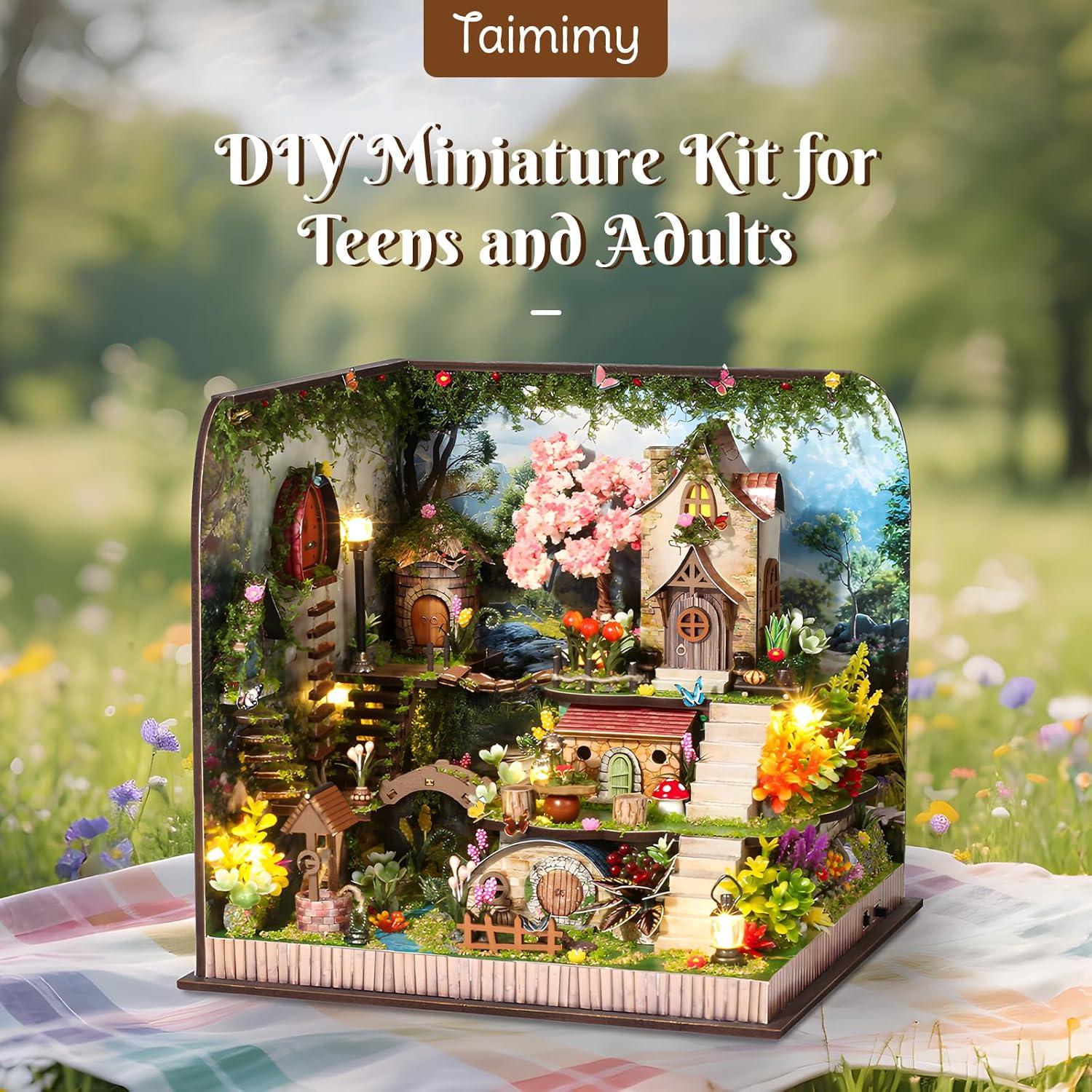 Kit Casa Miniatura DIY Taimimy Bosque 1:24 con Muebles