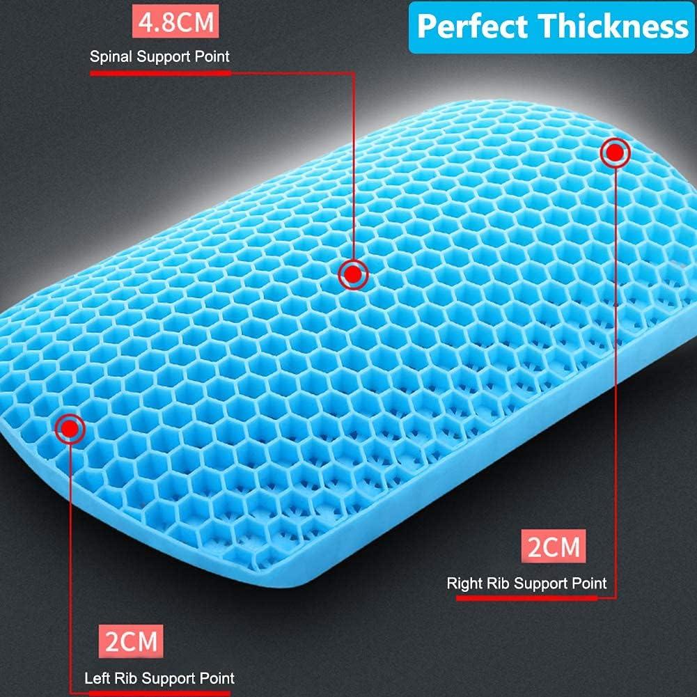 Cojín Lumbar de Gel Helishy - Soporte Espalda Transpirable 40x24cm