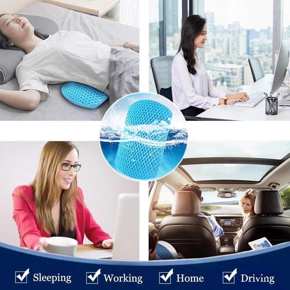 Cojín Lumbar de Gel Helishy - Soporte Espalda Transpirable 40x24cm