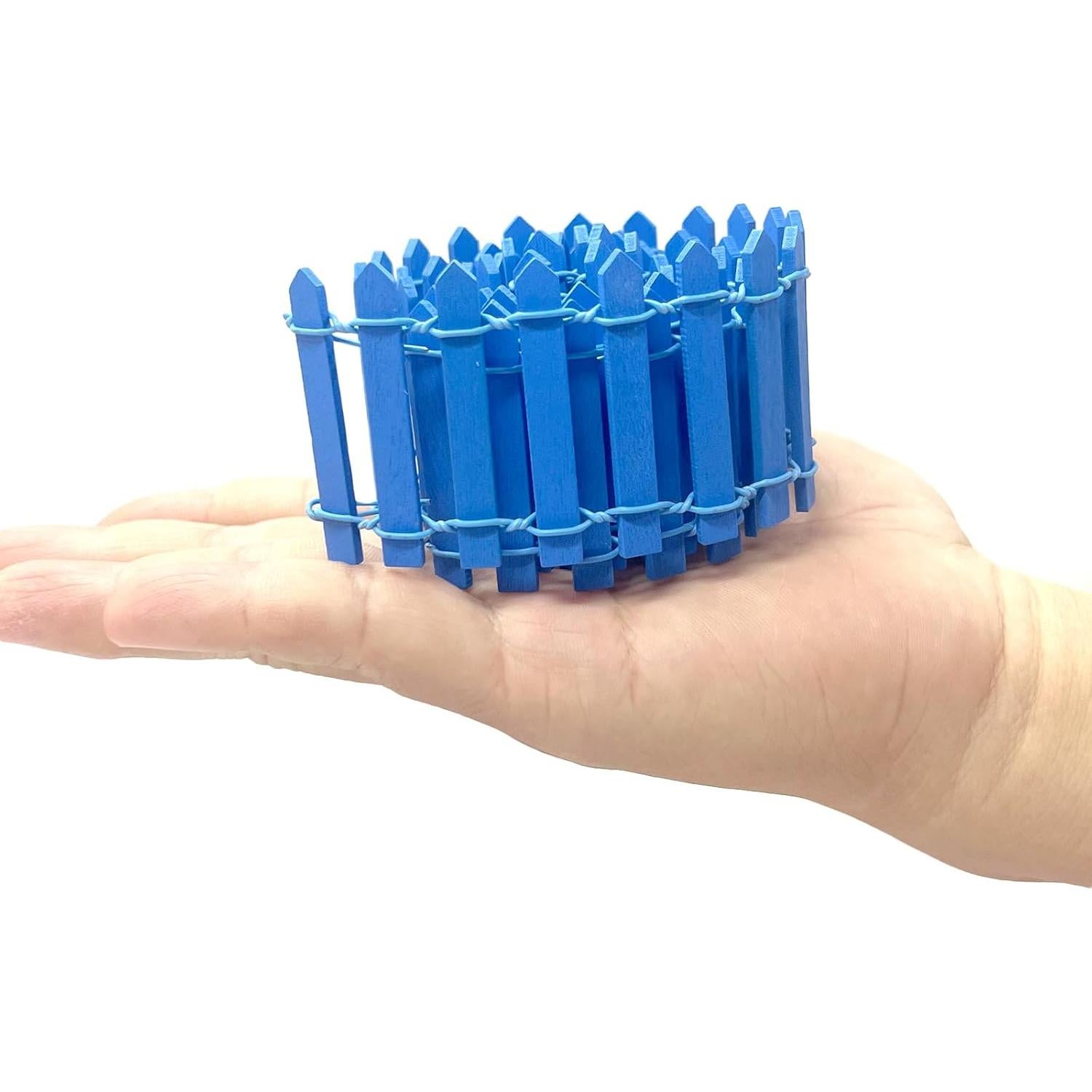 Mini Cerca de Jardín de Hadas XFGSYXS 90cm Azul Decorativa