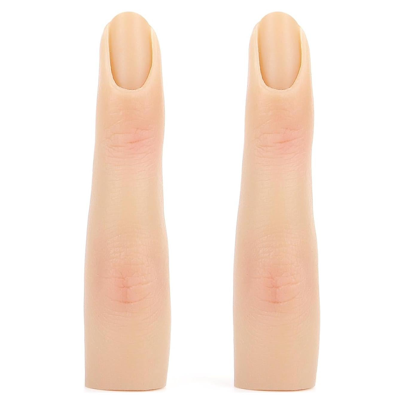Dedos de práctica de silicona Yokilly para uñas acrílicas - 1-2 piezas