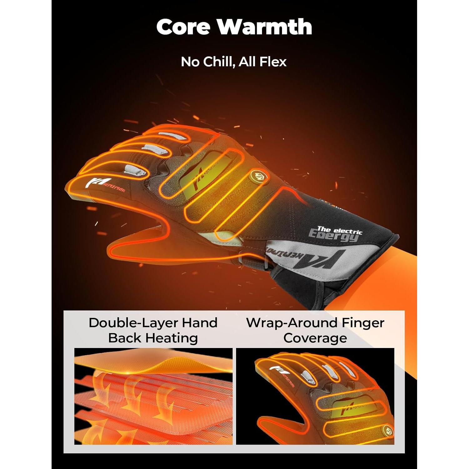 Guantes de Motocicleta Calentados KEMIMOTO 2024, Impermeables, Táctiles