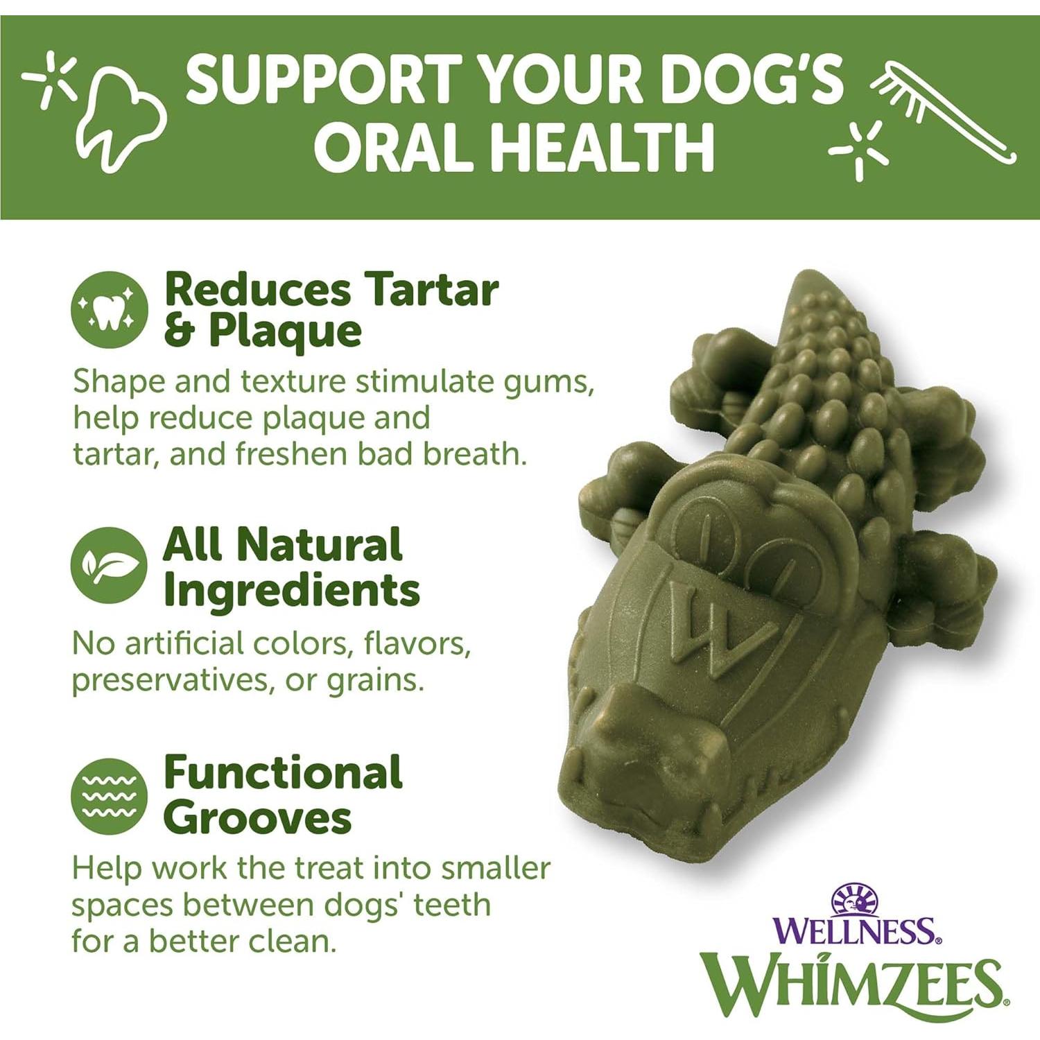 Golosinas Dentales para Perros Wellness WHIMZEES Pequeñas 24 Unidades