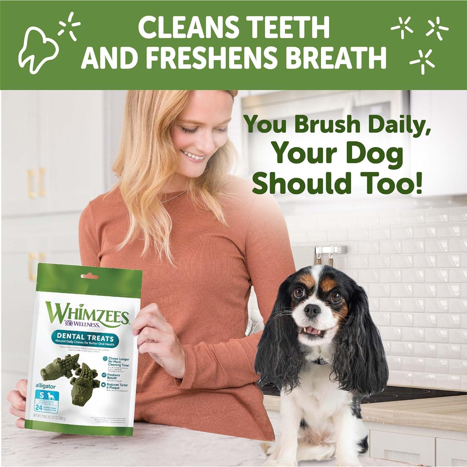 Golosinas Dentales para Perros Wellness WHIMZEES Pequeñas 24 Unidades