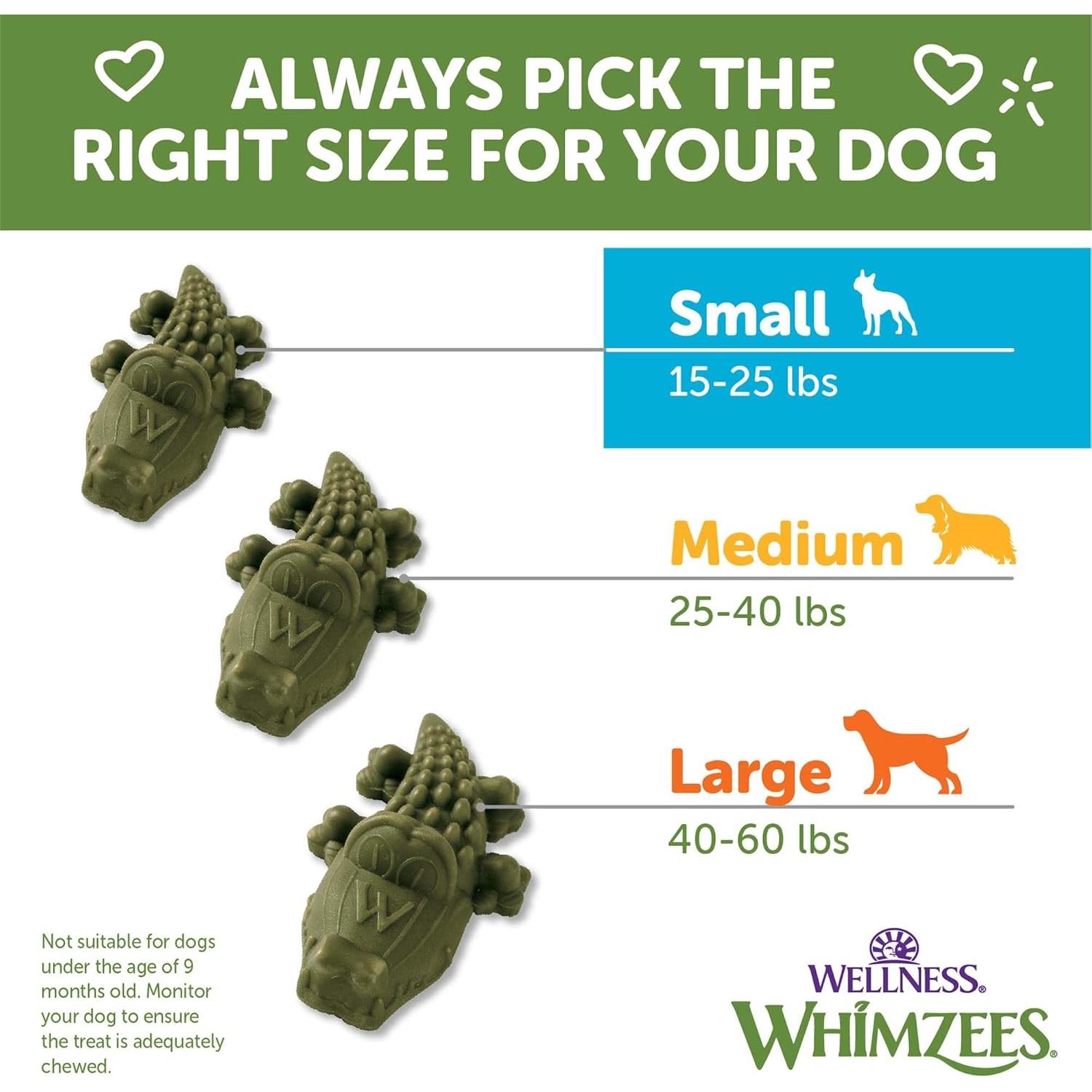 Golosinas Dentales para Perros Wellness WHIMZEES Pequeñas 24 Unidades