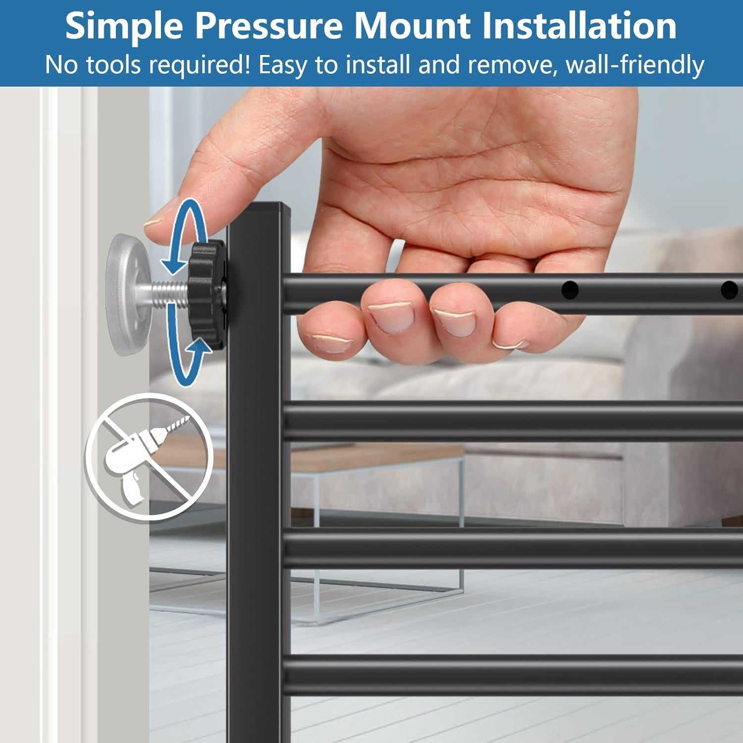 Puerta para Perros Malier 25 cm Alta 66-104 cm Ancha Metal