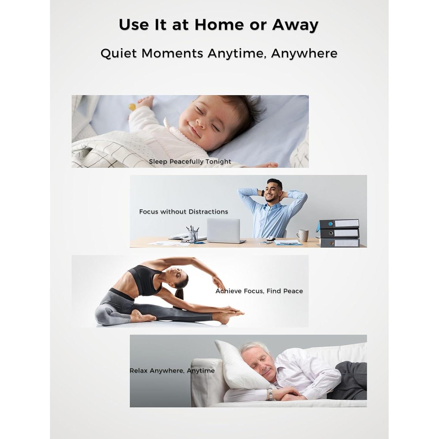 Máquina de Ruido Blanco FOXFINE Mini Azul - 30 Sonidos, 32 Niveles de Volumen