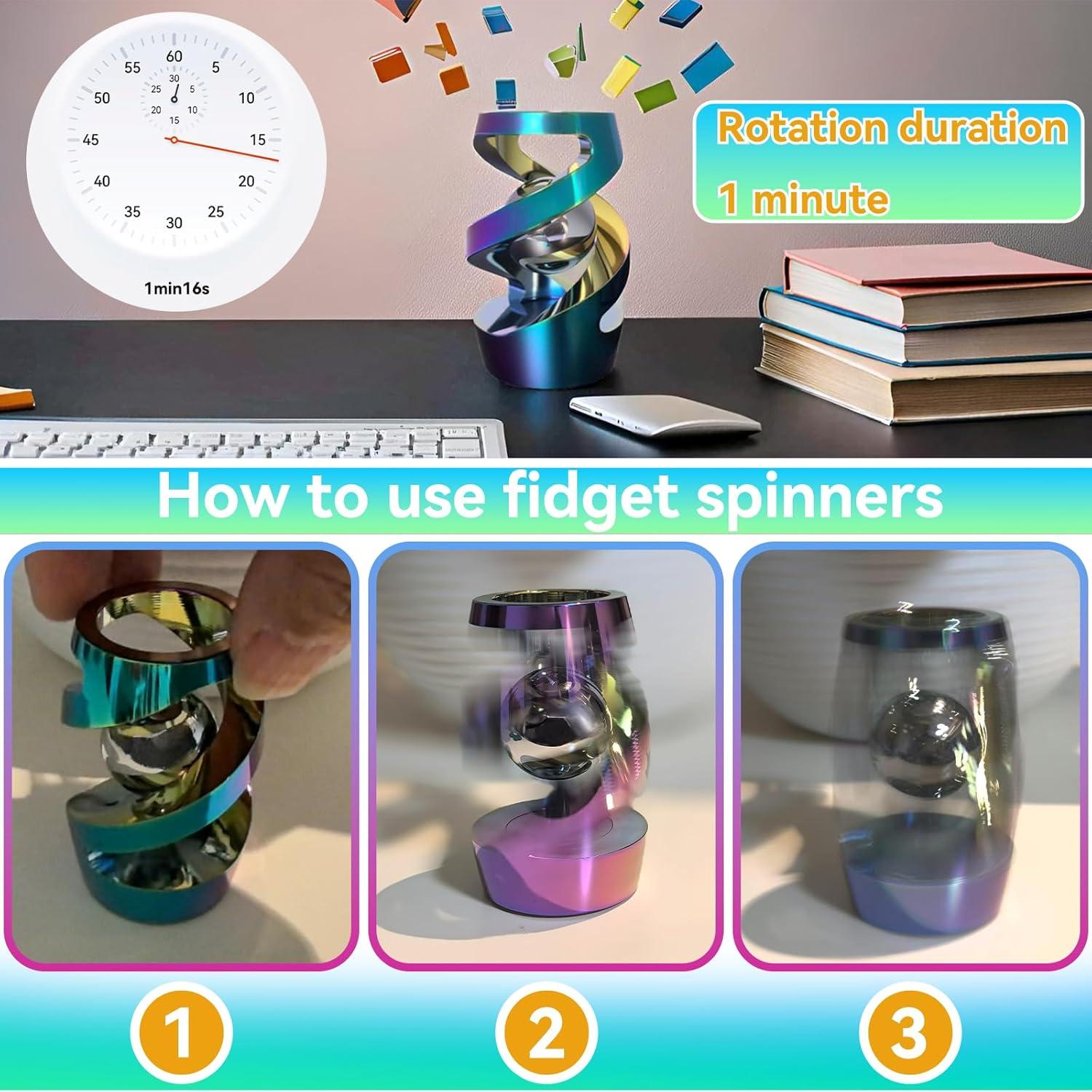 Spinner Antiestrés de Metal WAAISSJK Colorido para Adultos