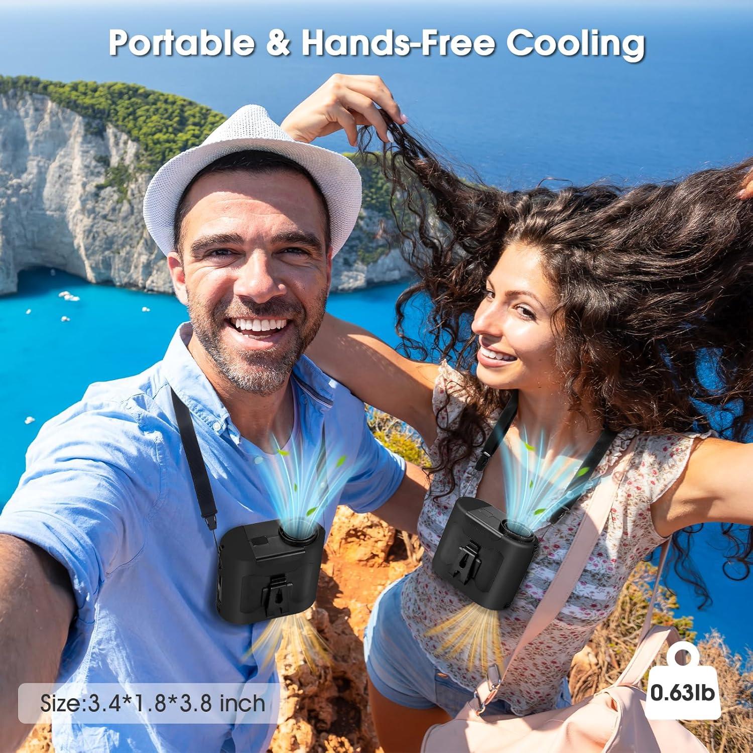 Ventilador Portátil POPERFUN YQ-PPF-F6 Negro 5 Velocidades