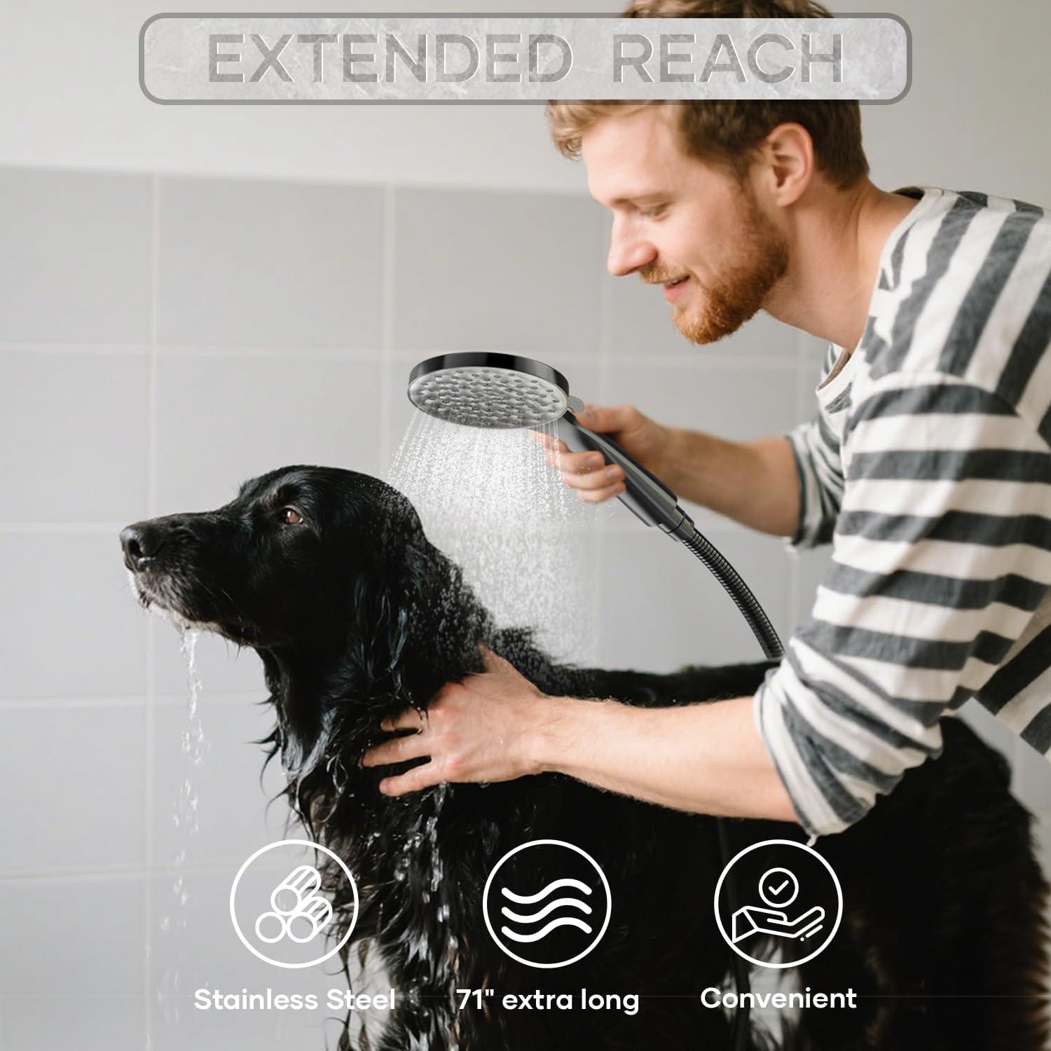 Cabeza de Ducha Doble UltrTxenova 8.6" Lluvia y Mano 6 Modos