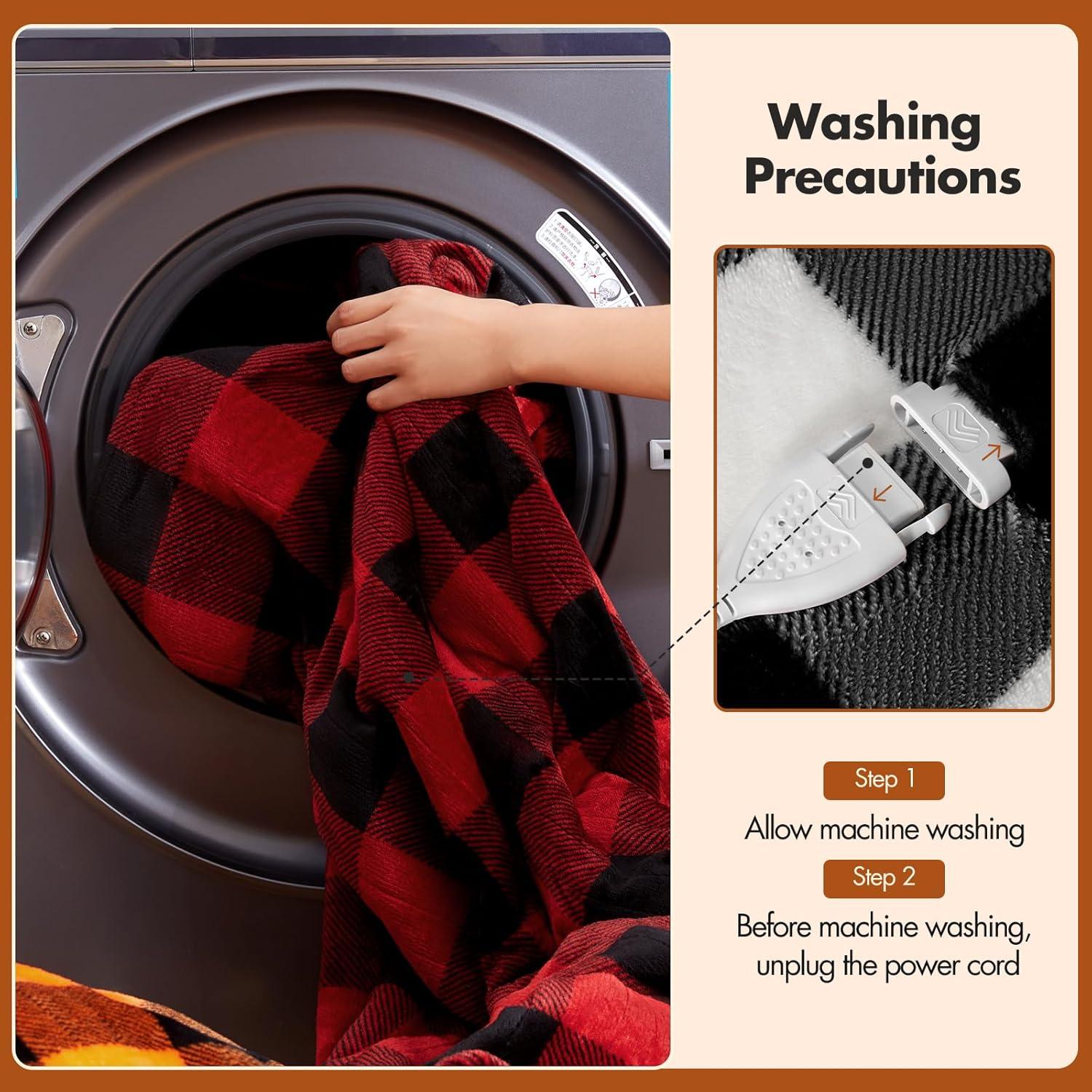 Manta Térmica Eléctrica MAXEVE 127x152 cm Negra con 8 Niveles