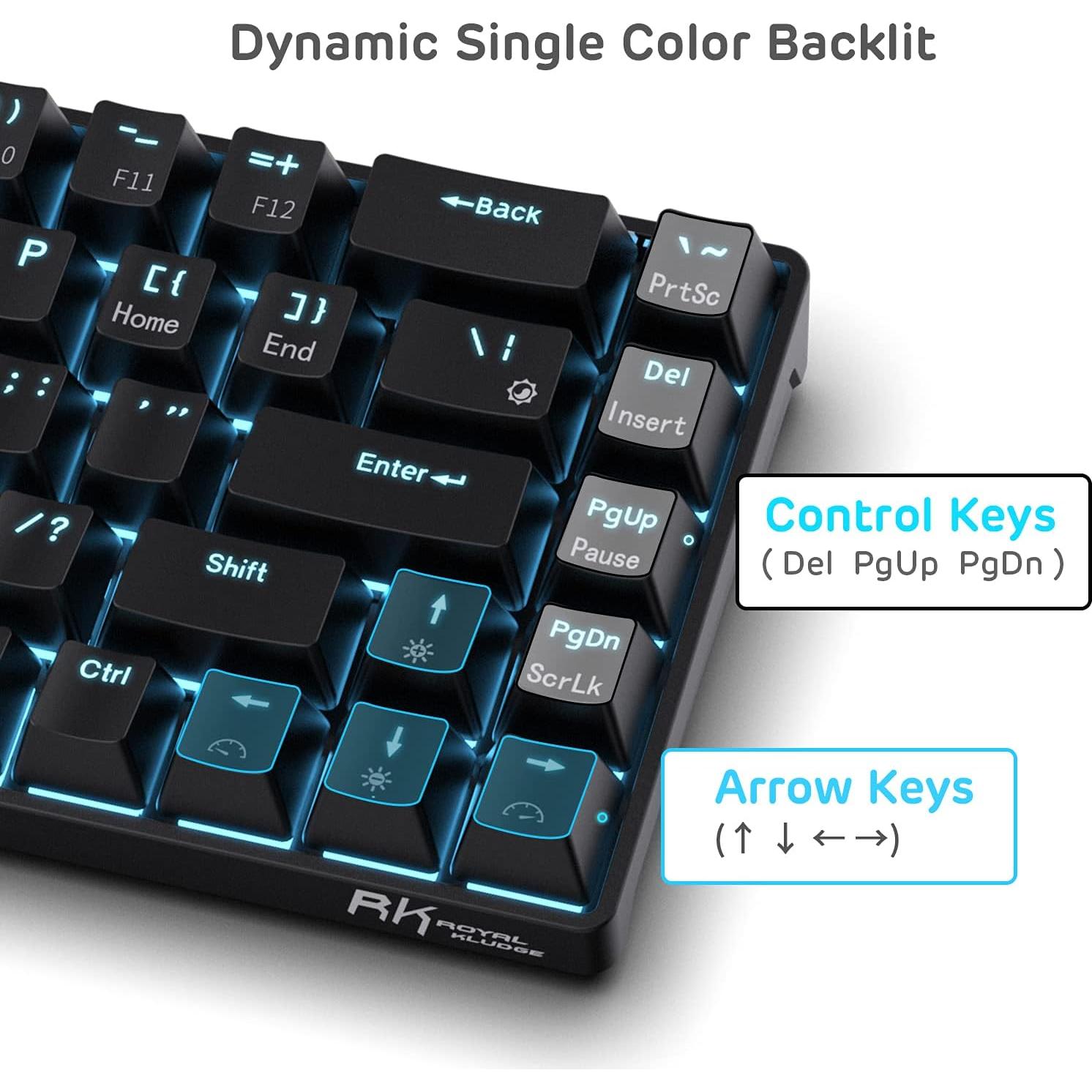 Teclado Mecánico Inalámbrico RK ROYAL KLUDGE RK68 65% Rojo