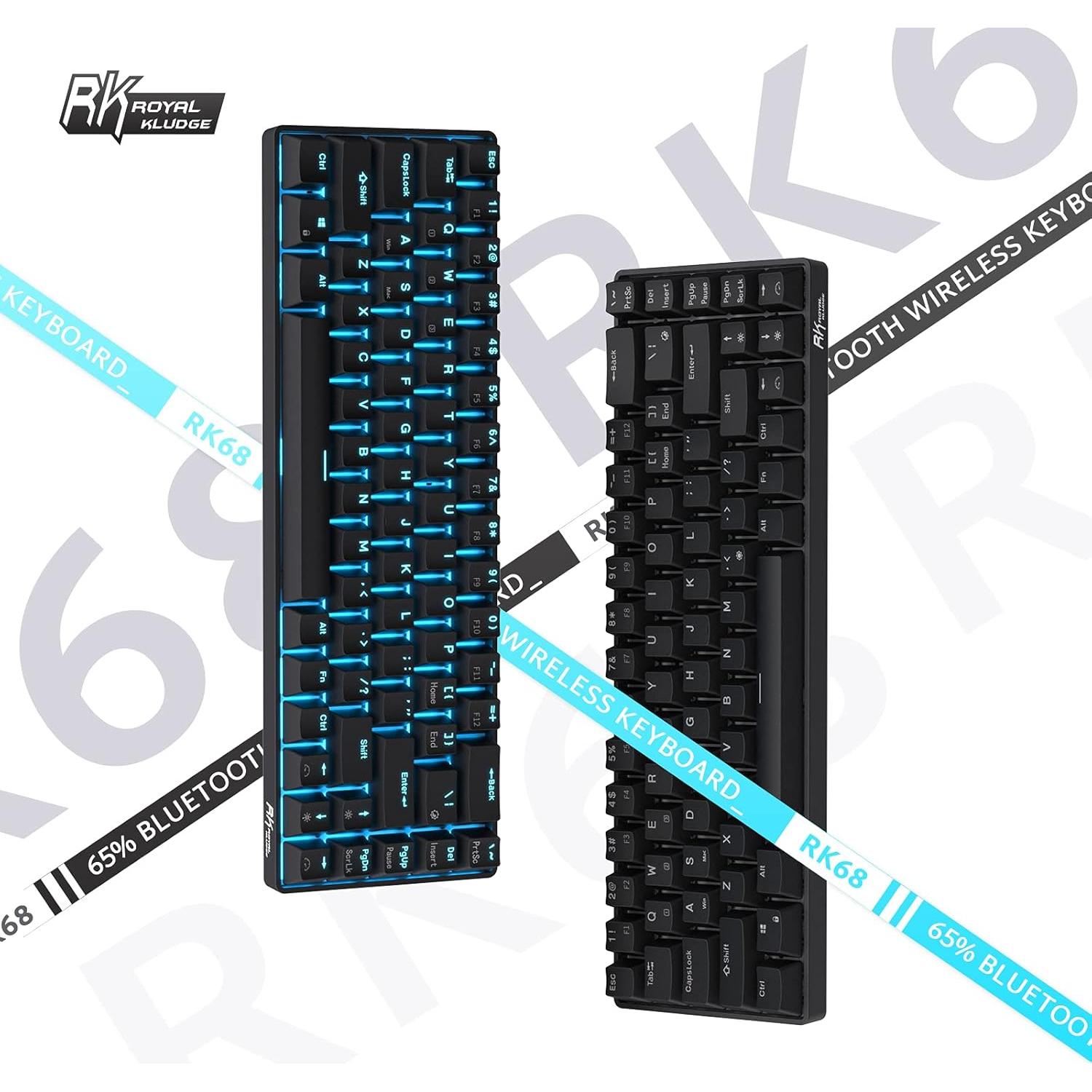 Teclado Mecánico Inalámbrico RK ROYAL KLUDGE RK68 65% Rojo