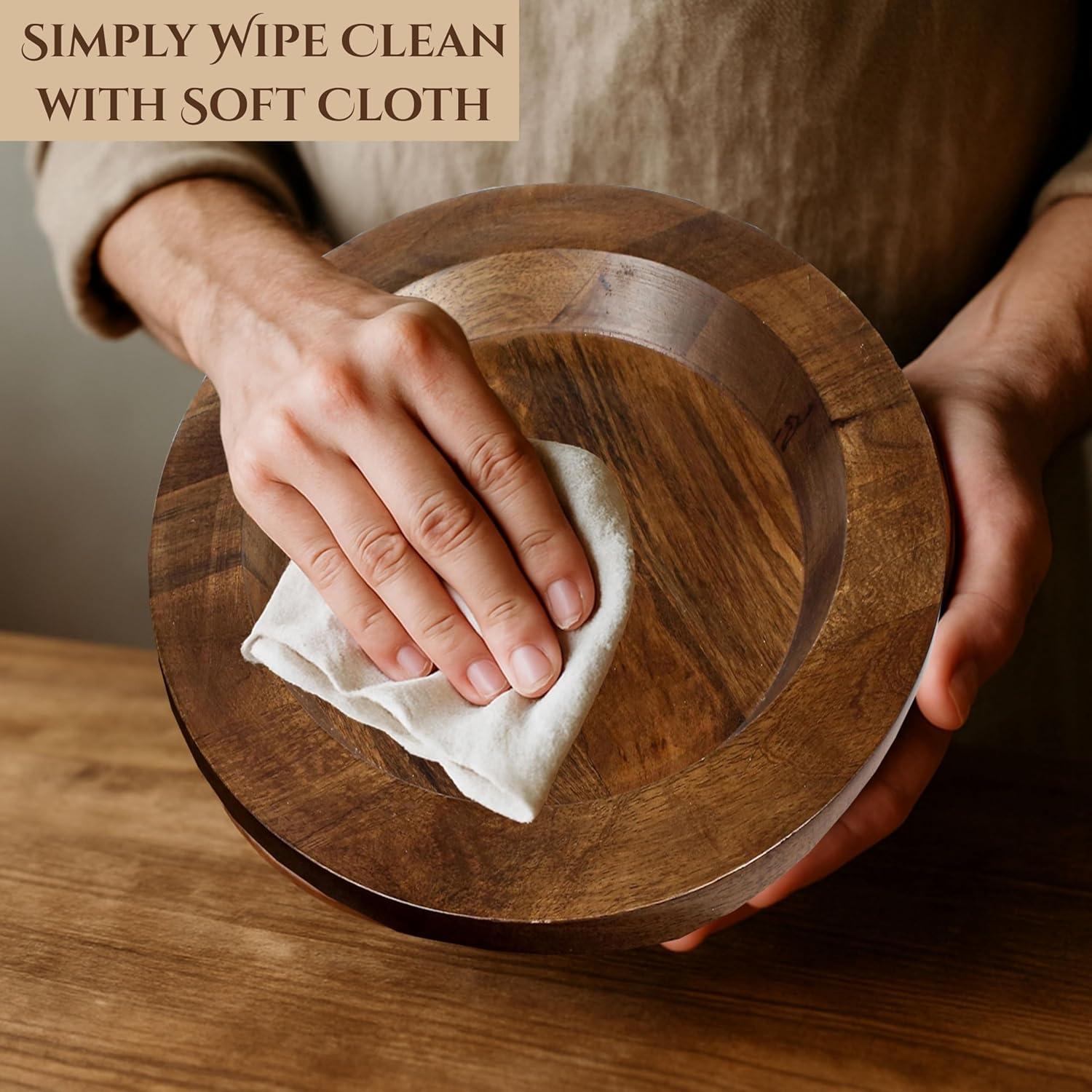 Juego de 2 Platos Cargadores de Madera CLEENTABLE 33 cm Nuez