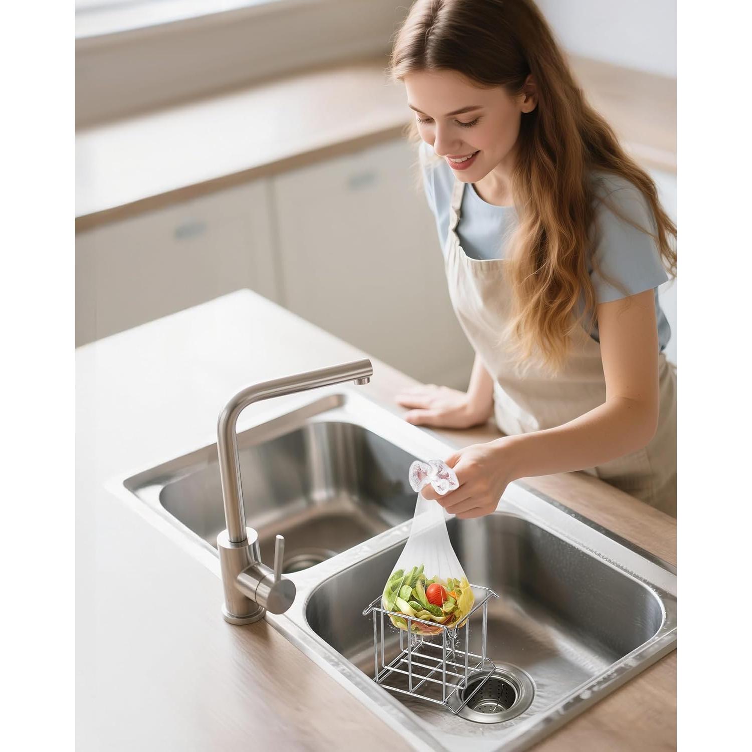 KONE Filtro de Red para Fregadero - 200 Bolsas Desechables