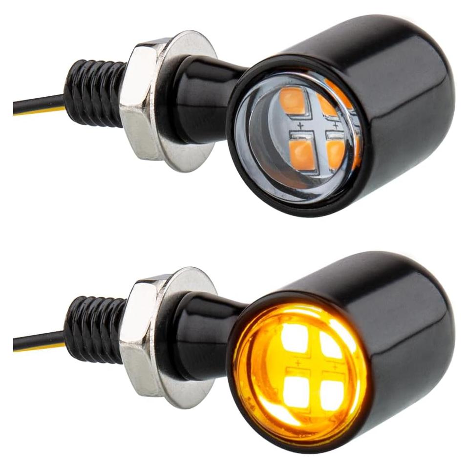 Mini Intermitentes LED HAZAWA para Motocicleta Ámbar 6x4cm