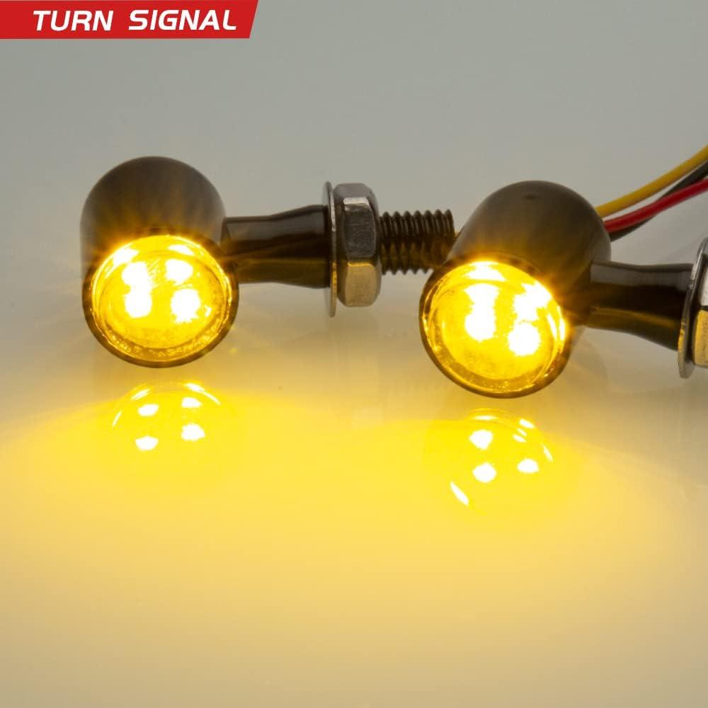 Mini Intermitentes LED HAZAWA para Motocicleta Ámbar 6x4cm
