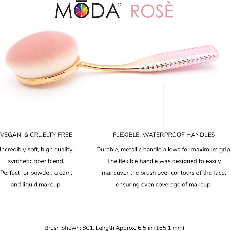 Kit de Pinceles de Maquillaje Facial Moda Rosé 4 Piezas Veganos