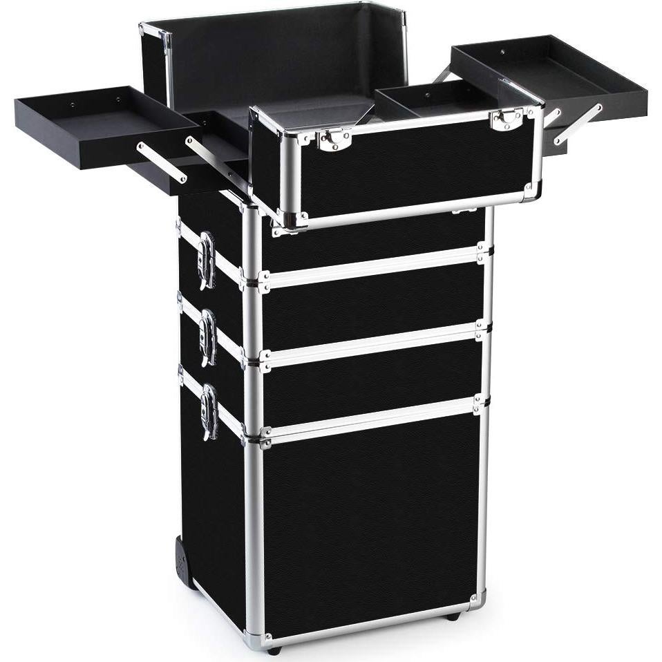 Estuche de Maquillaje OUDMAY 4 en 1 Profesional Negro