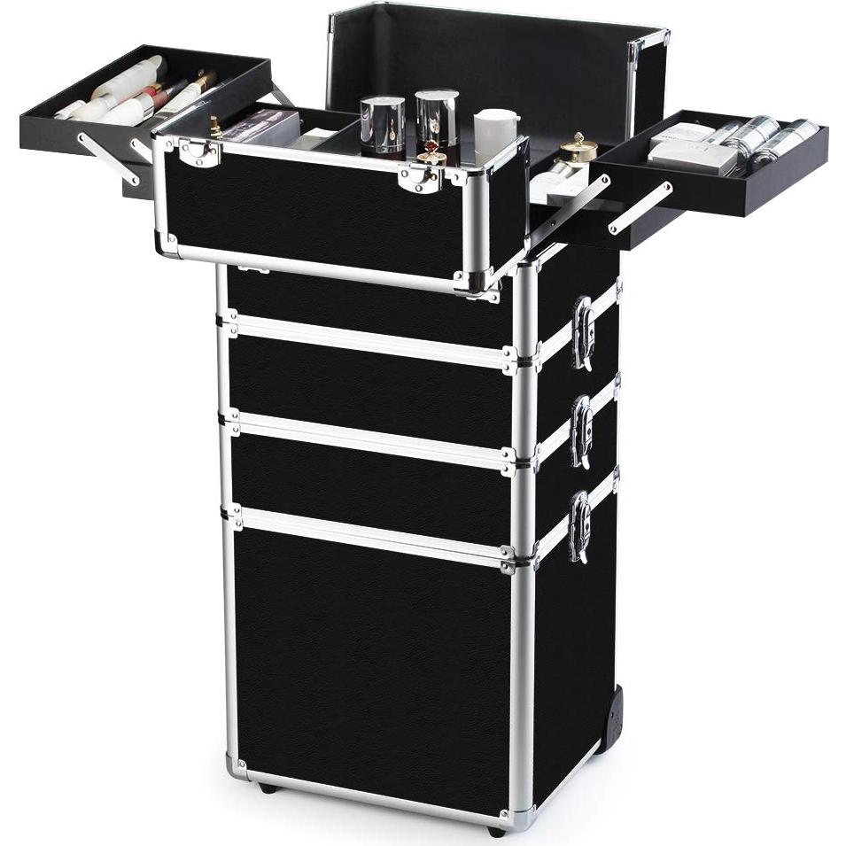 Estuche de Maquillaje OUDMAY 4 en 1 Profesional Negro