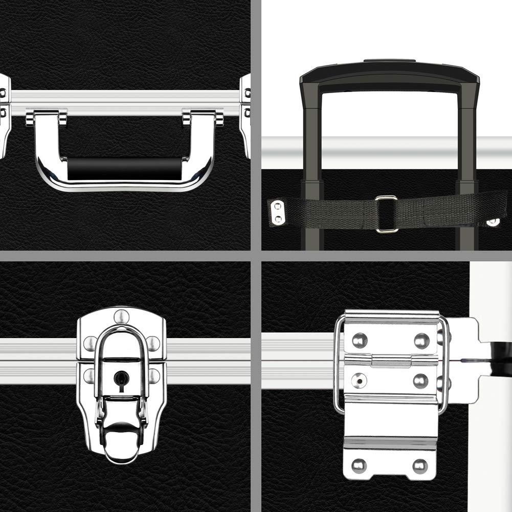 Estuche de Maquillaje OUDMAY 4 en 1 Profesional Negro