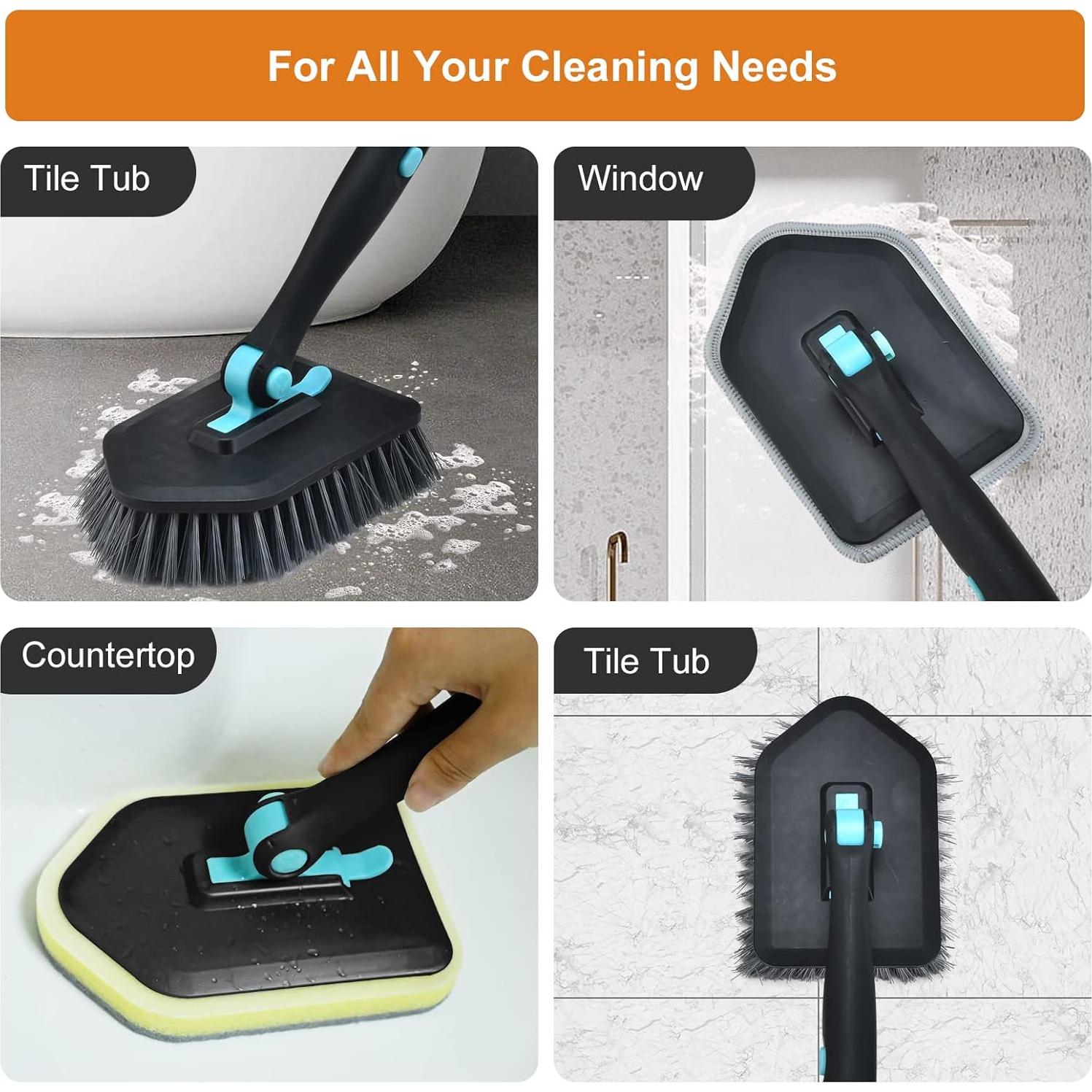 Cepillo de limpieza 3 en 1 MOSEN con mango largo ajustable