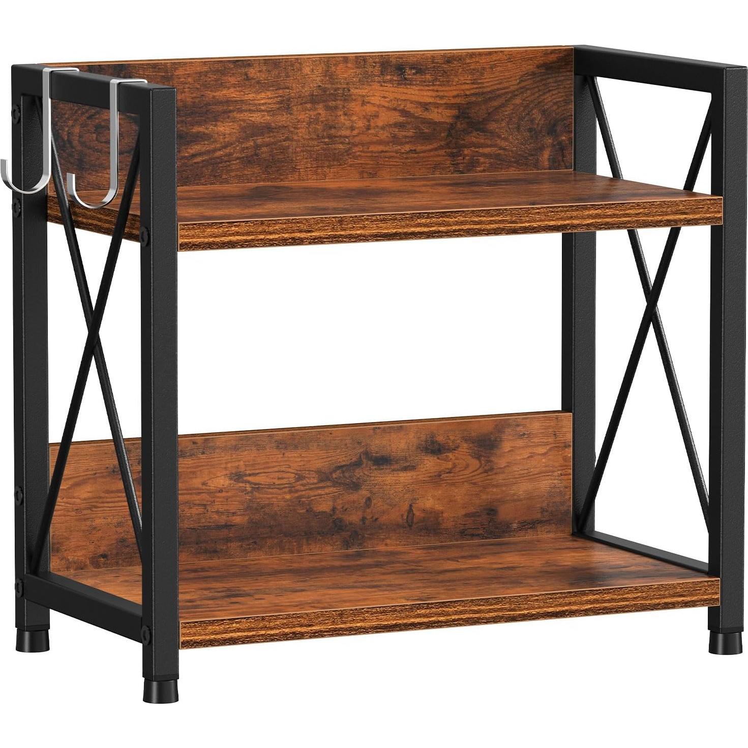 Organizador de Encimera Snughome 2 Niveles Madera Marrón Rústico