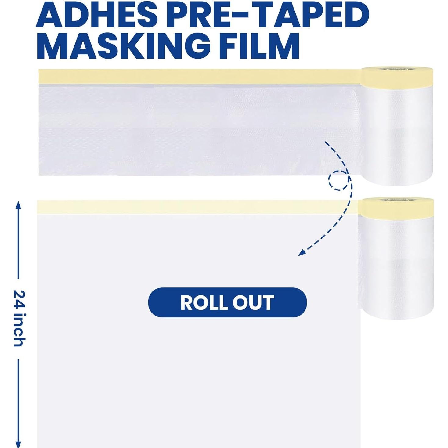Película de Enmascarar ADHES 550mm x 33m Resistente a Desgarros
