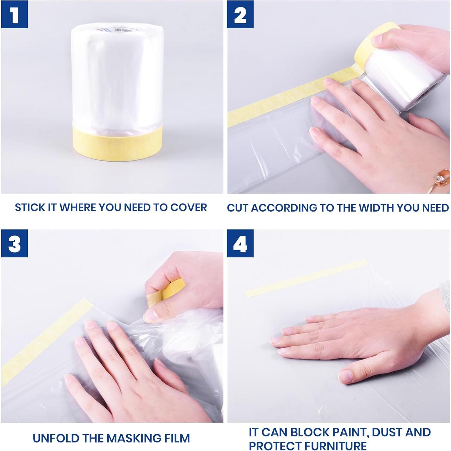 Película de Enmascarar ADHES 550mm x 33m Resistente a Desgarros