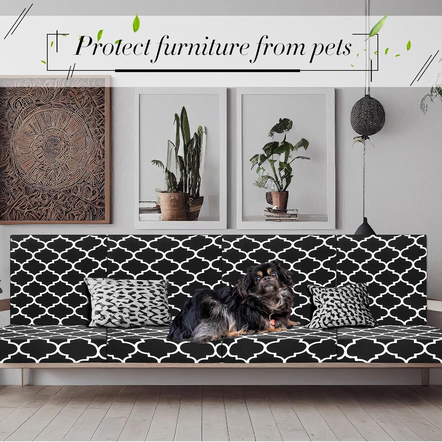 Fundas Impermeables para Cojines Newwiee 4 Pcs Negro