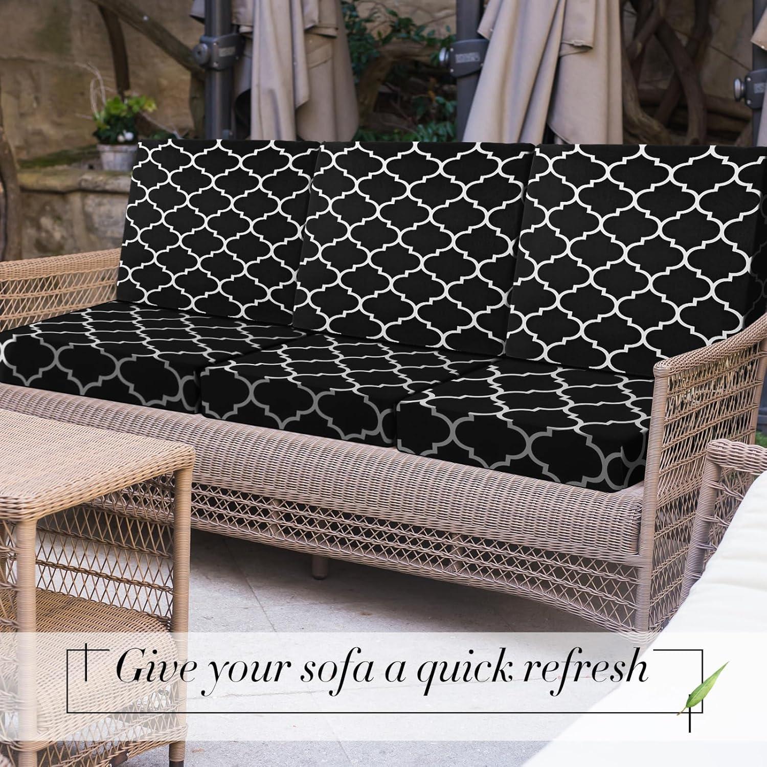 Fundas Impermeables para Cojines Newwiee 4 Pcs Negro