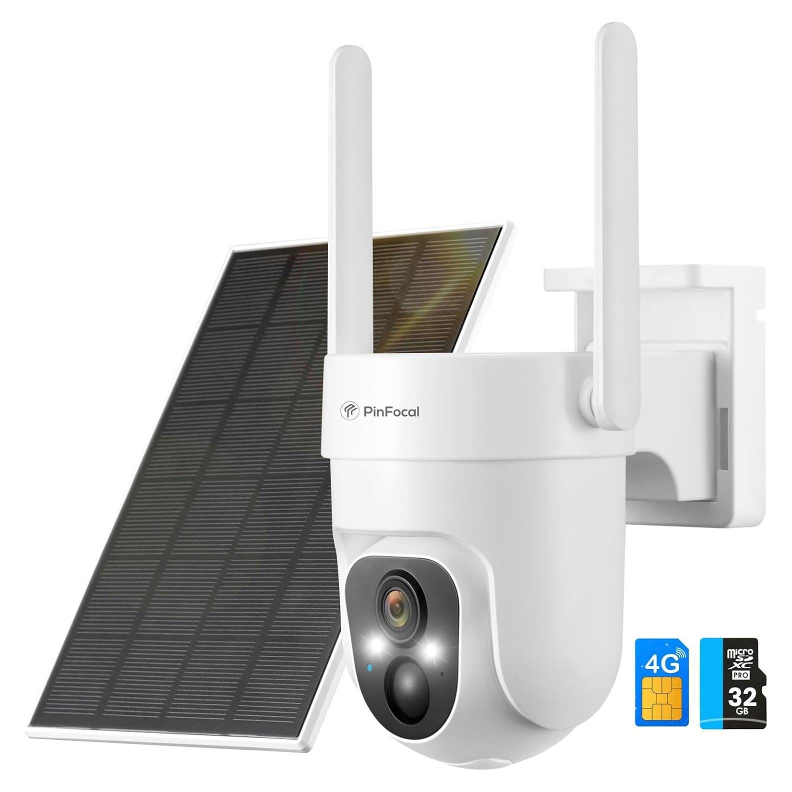 Cámara de Seguridad 4G LTE Pinfocal con Visión Nocturna 2K