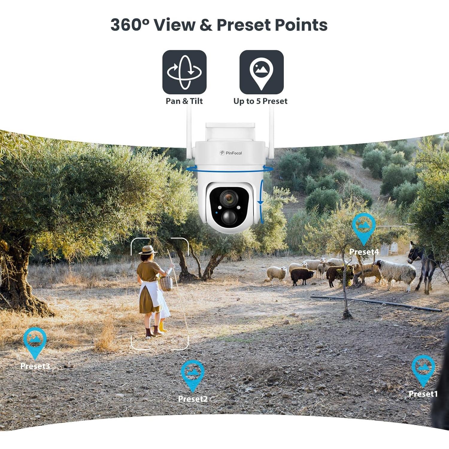 Cámara de Seguridad 4G LTE Pinfocal con Visión Nocturna 2K