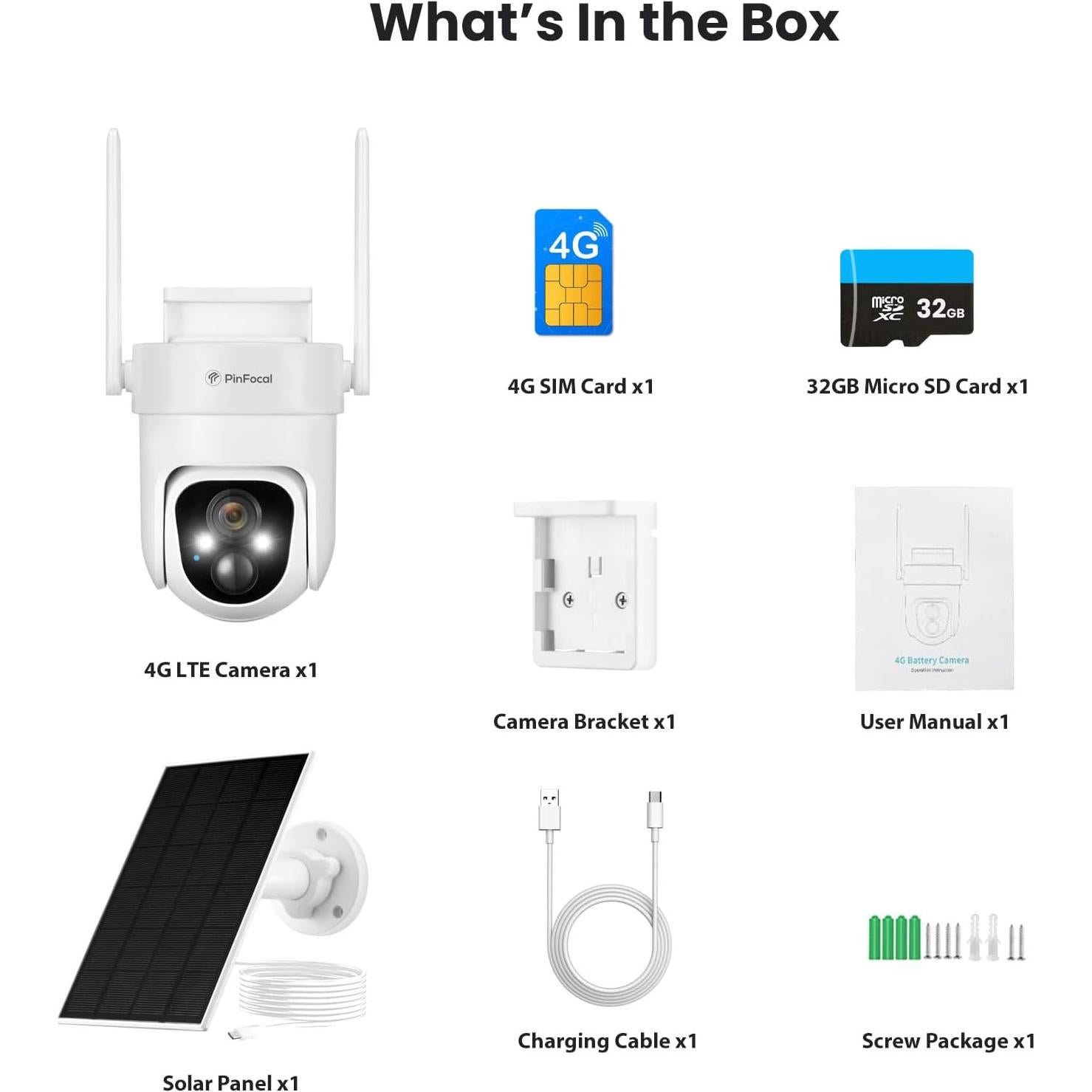 Cámara de Seguridad 4G LTE Pinfocal con Visión Nocturna 2K