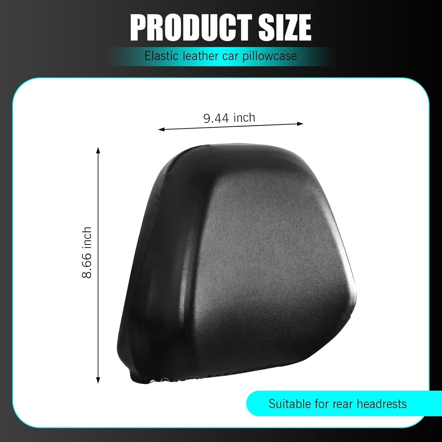 Cubiertas de reposacabezas Shakas 2 PCS S Negro PU