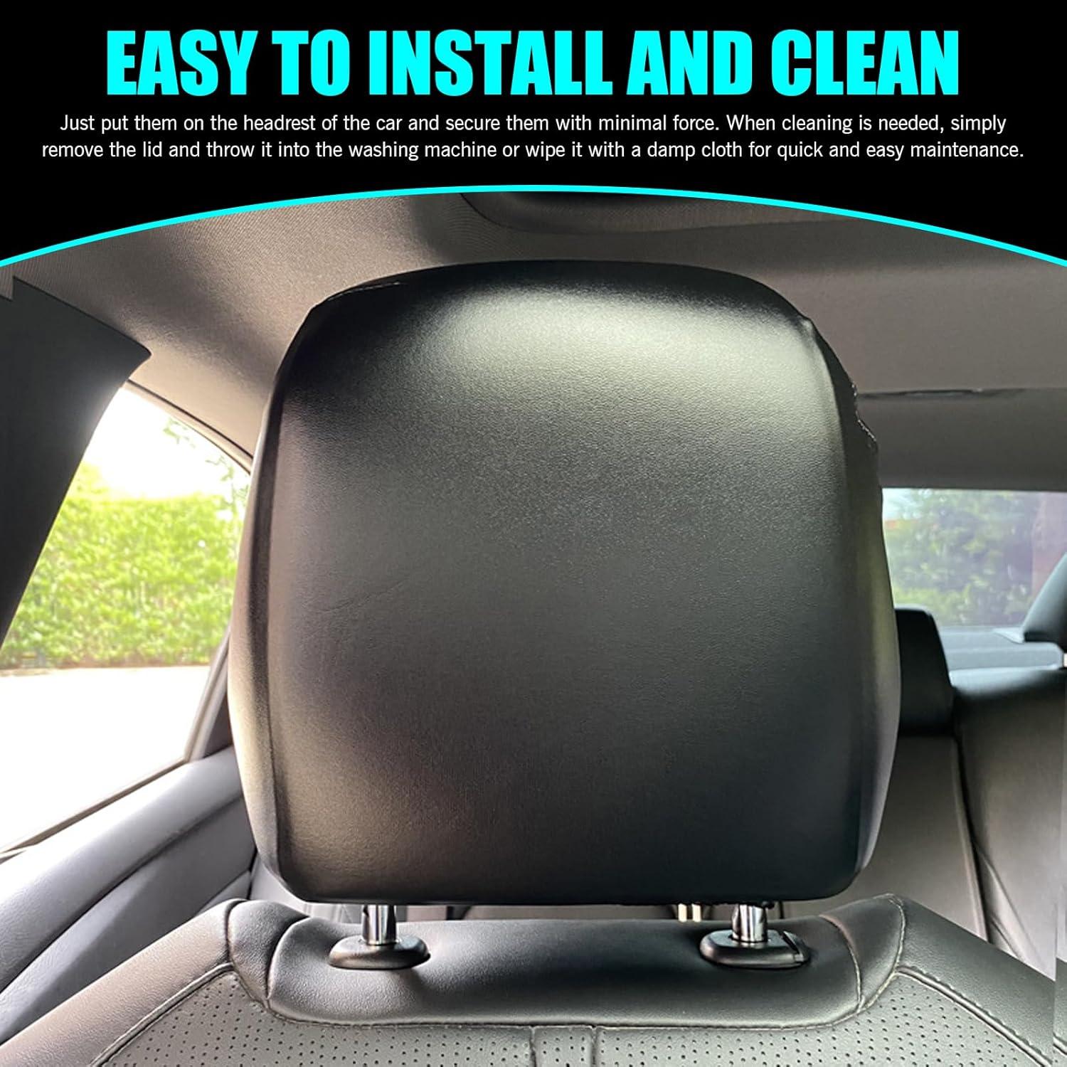 Cubiertas de reposacabezas Shakas 2 PCS S Negro PU