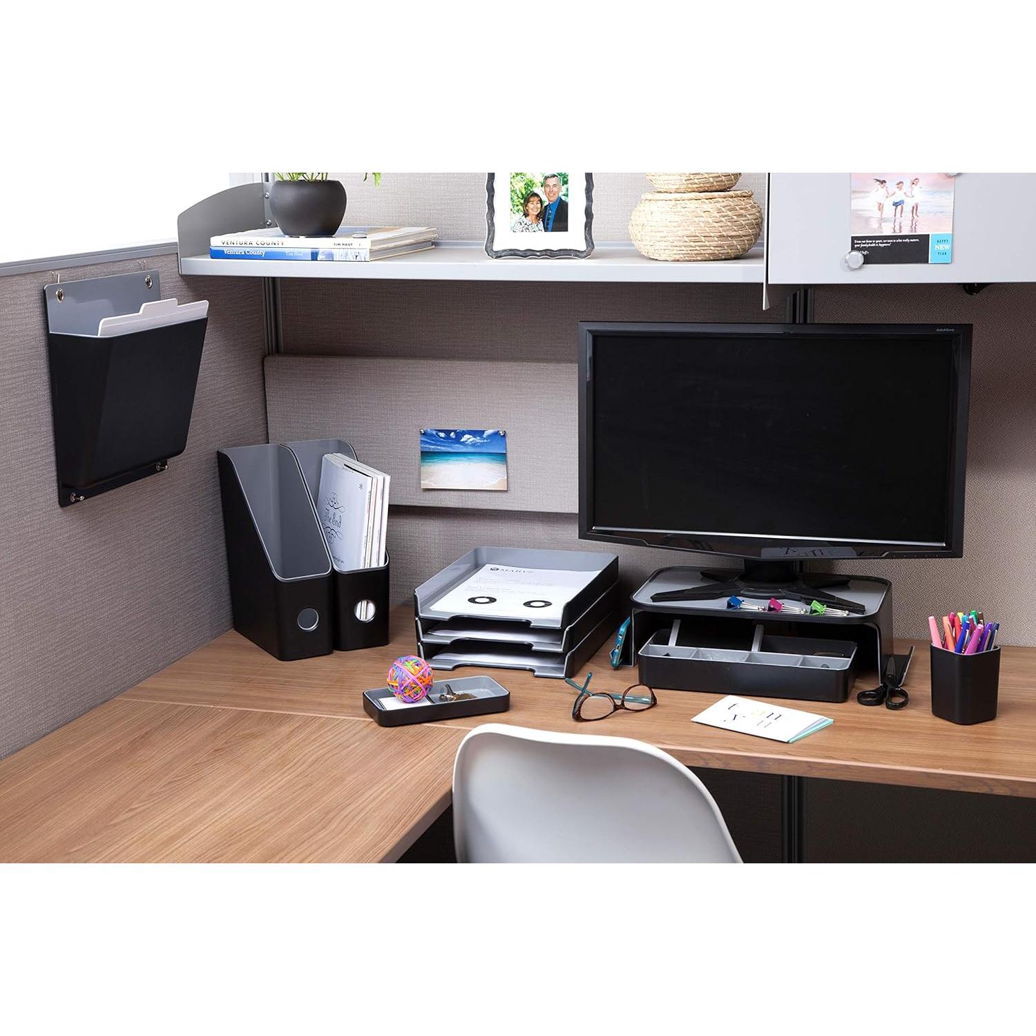 Organizador de Revistas Advantus Fusion Negro 30.5x24.1x8.9 cm