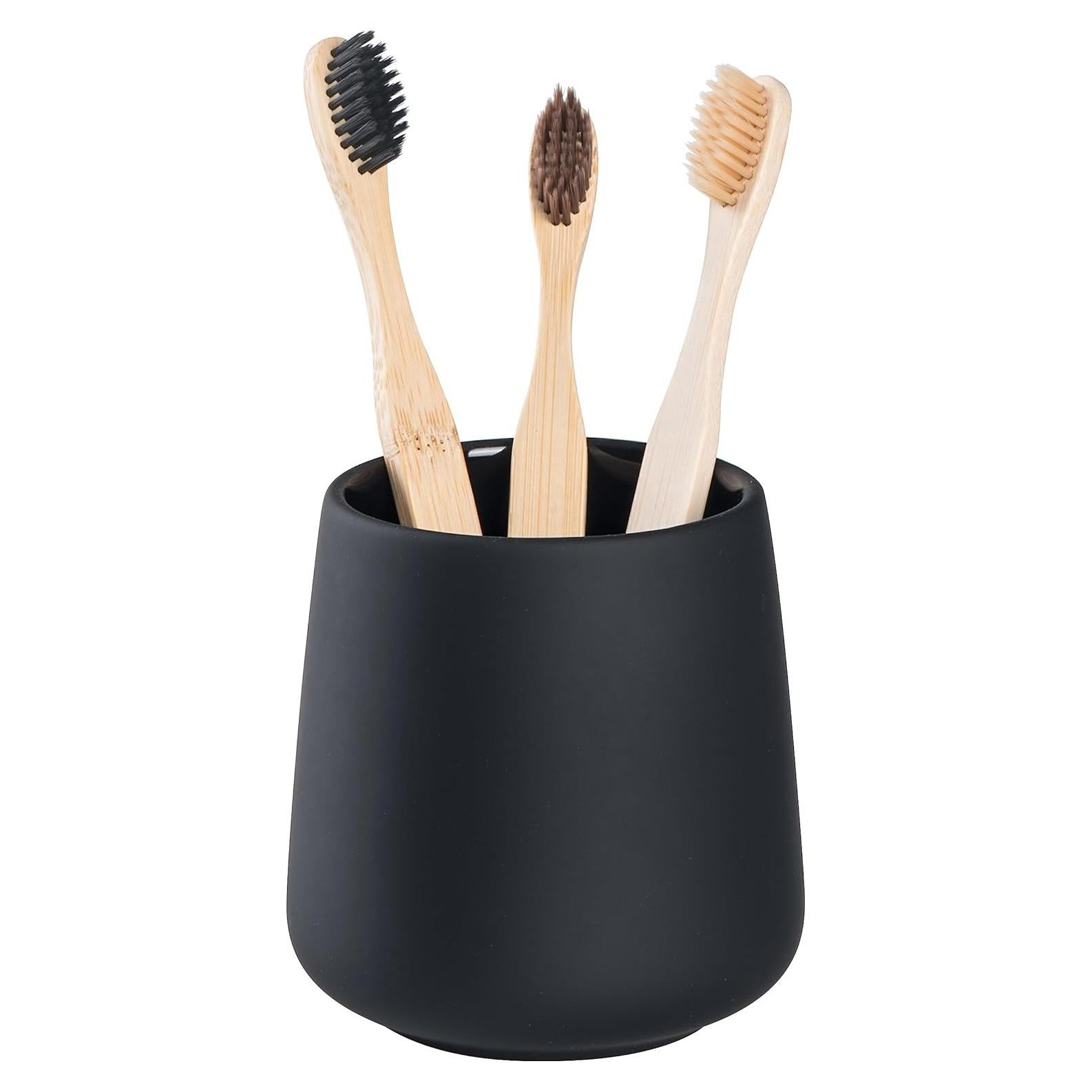 Soporte para Cepillo de Dientes SYJAN HOME Cerámica Negra