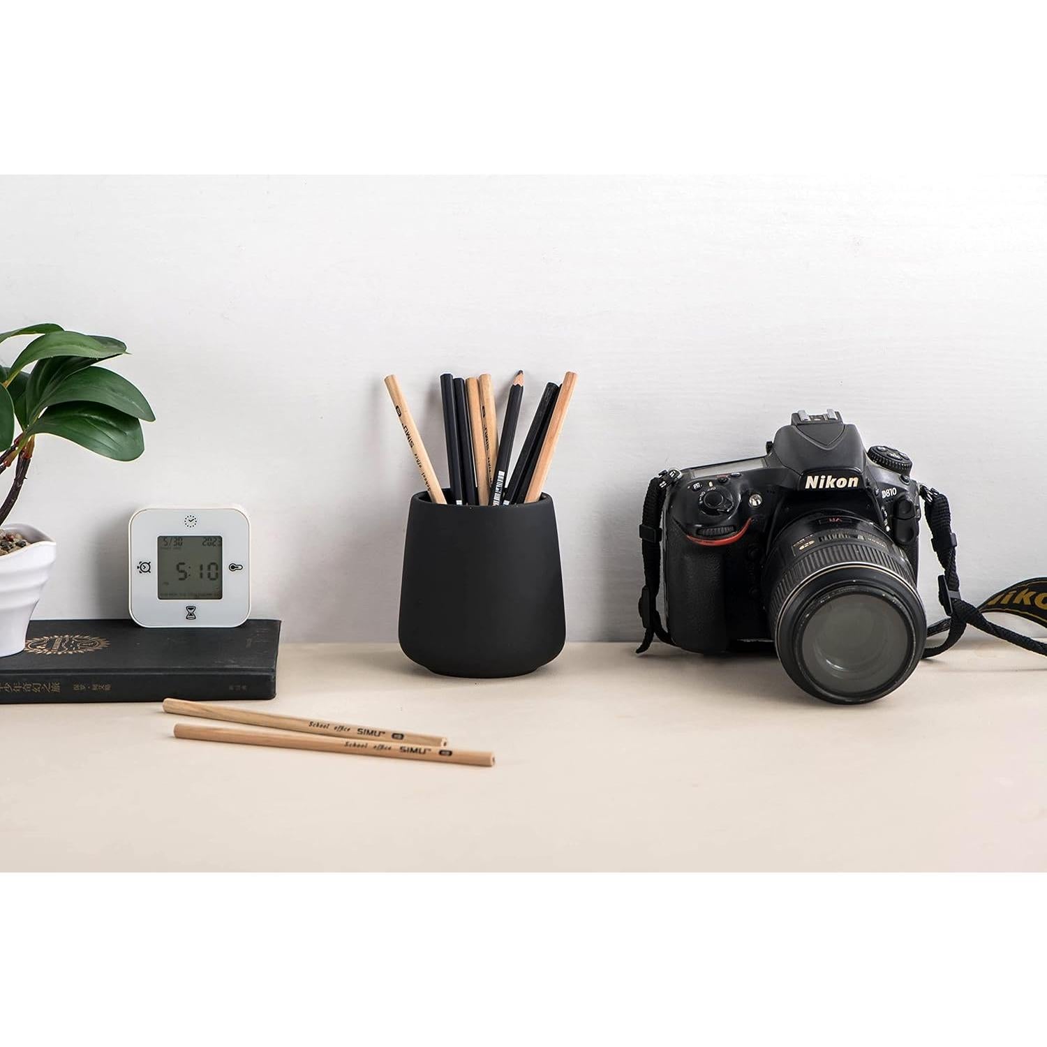 Soporte para Cepillo de Dientes SYJAN HOME Cerámica Negra