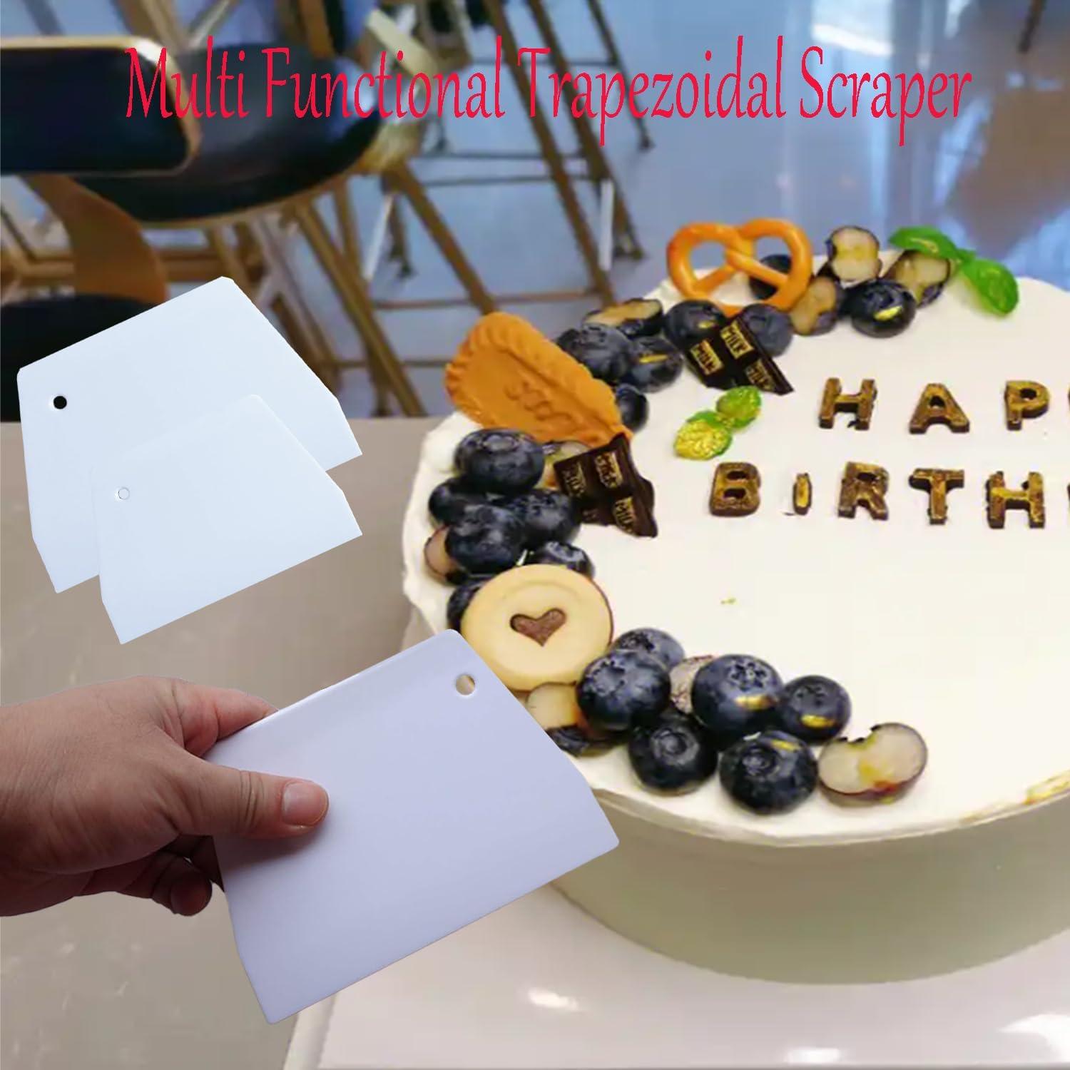 Juego de 3 Raspadores de Pastel CADEVED - Alisadores de Plástico