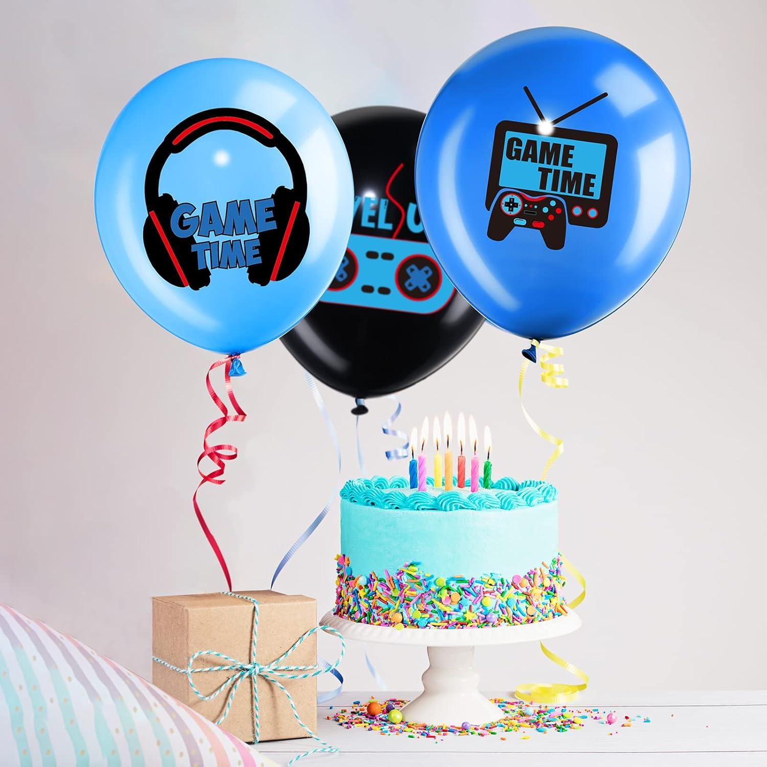 Conjunto de globos de cumpleaños Aoriher 36 piezas temática videojuegos